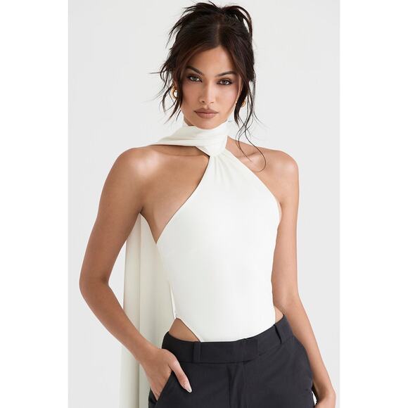 House Of CB Farrah Halter Neck Satin Bodysuit - XL - Picture 4 of 8